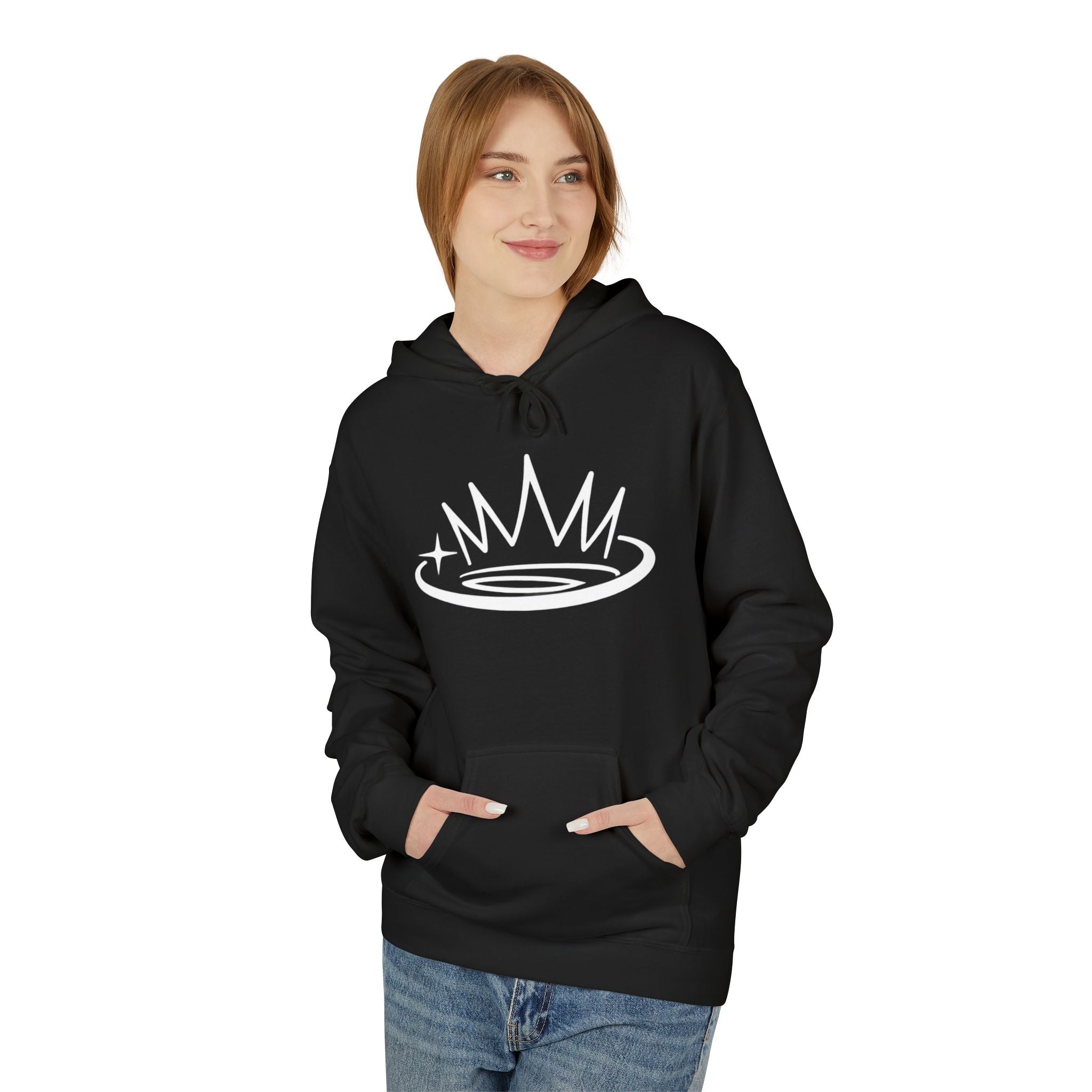 M1 Halo Crown Fleece Hoodie - Black