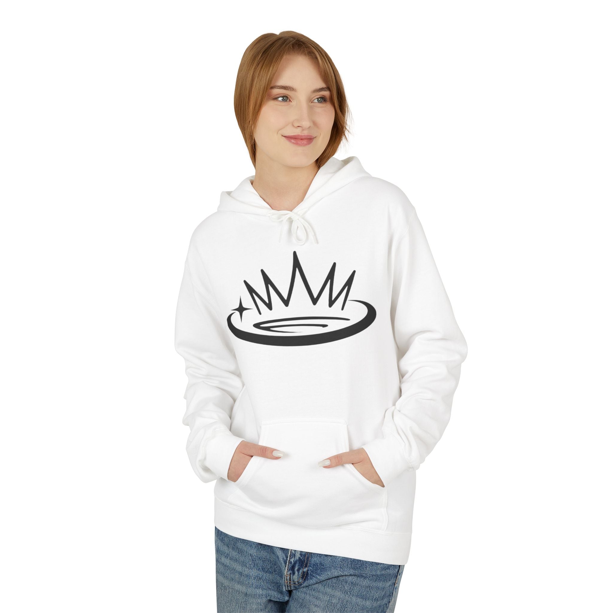 M1 Halo Crown Fleece Hoodie - White